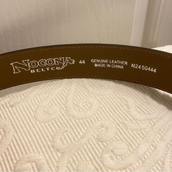 EUC Nocona Western leather Brown Tan Belt Size XXL Rodeo Cowboy - Picture 3 of 5